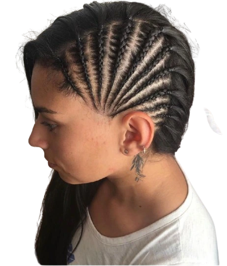 trenzas laterales para niñas